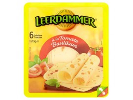 Leerdammer Сыр с жареными помидорами и базиликом ломтиками 120 г